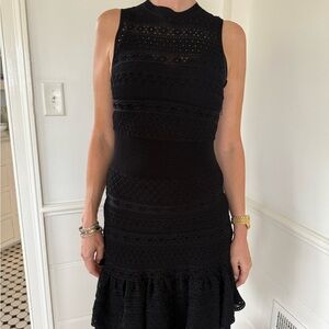 Ted Baker Black Lace Midi Dress